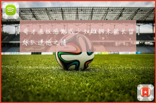 奇才老板感慨威少如雄狮未能长留球队遗憾之情